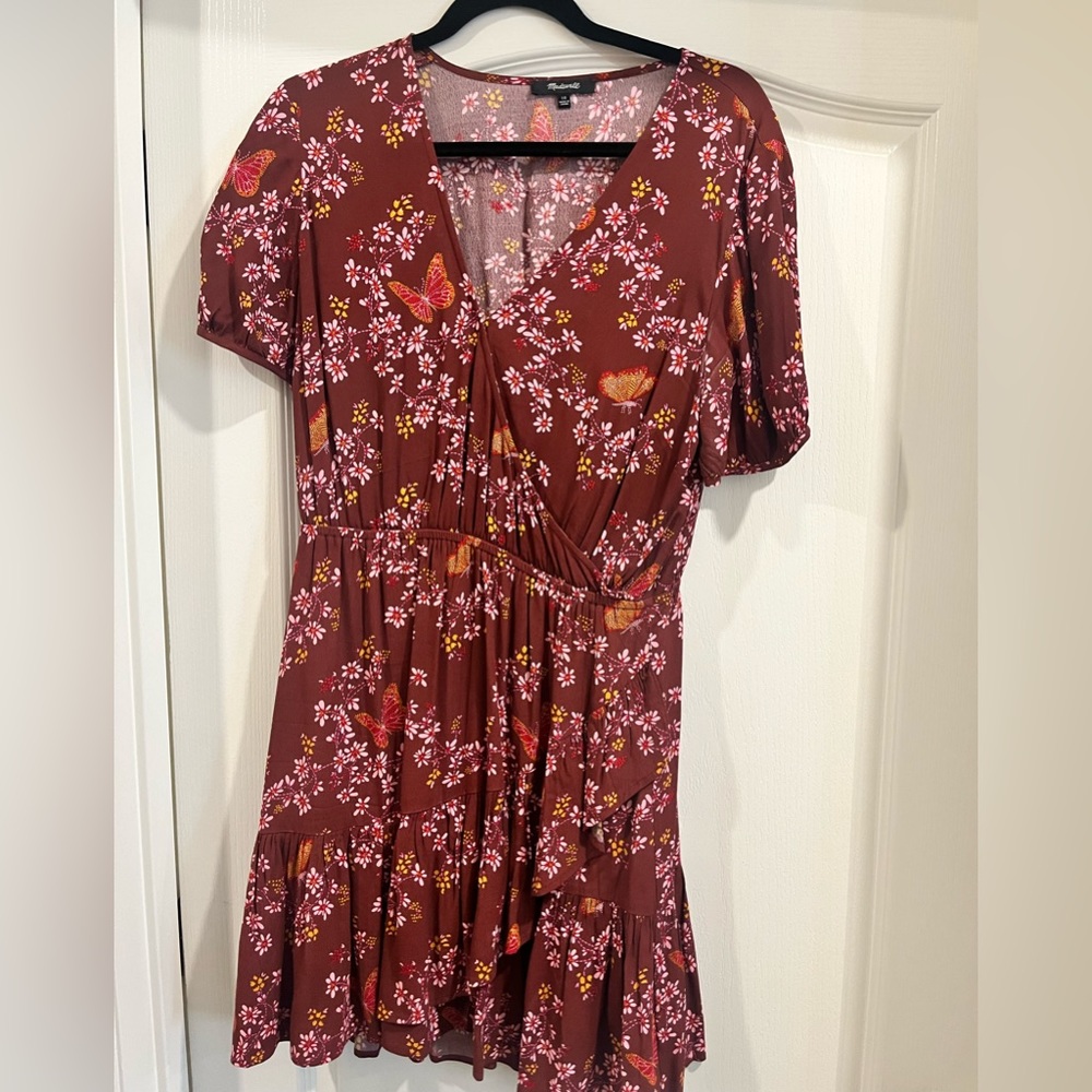 Madewell faux wrap dress, 10
